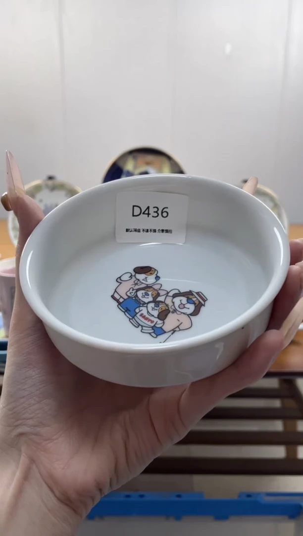 玉瓷五**条D436满18包邮发货海外瓷器默认瑕疵