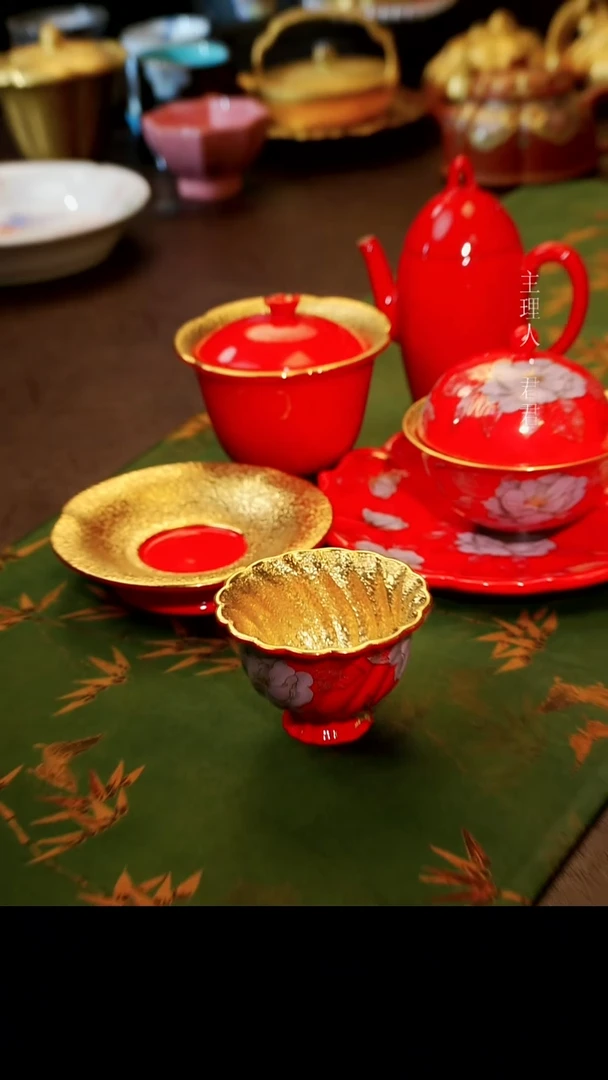 茶杯紫砂【宜景窑中国红系列】杯子