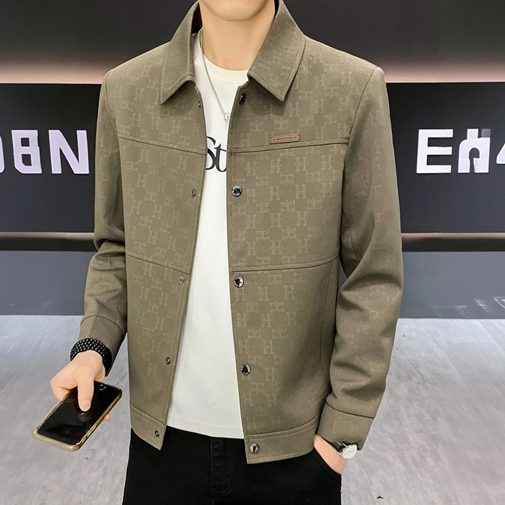 景君澜新款休闲夹克男款翻领秋冬爆款男生上衣服男装