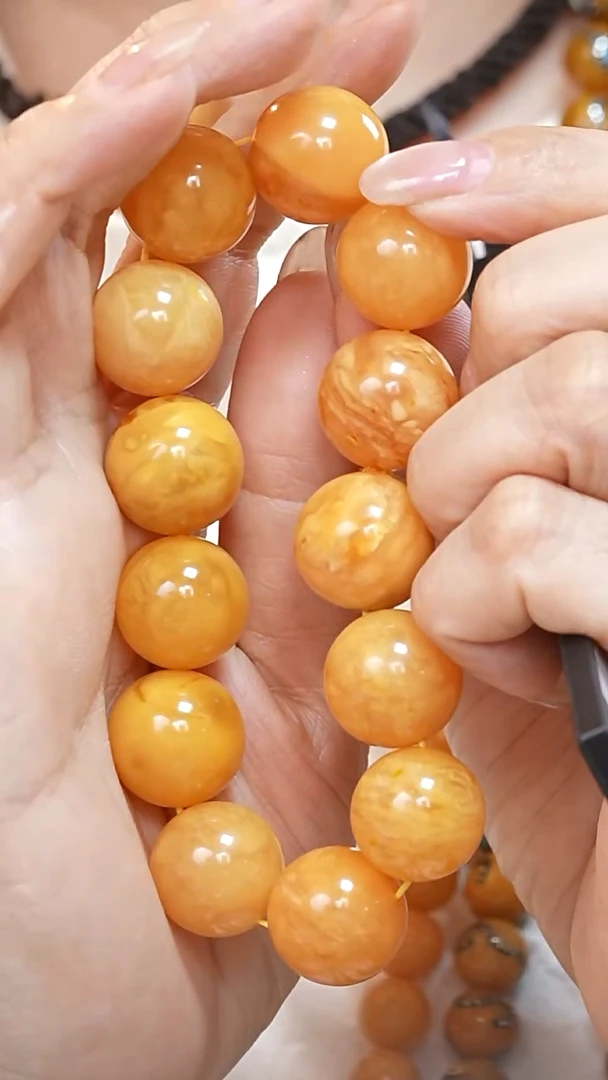 蜜蜡颈饰未镶嵌3387天然蜜蜡珠宝奇石云端妖孽妖花全部保真