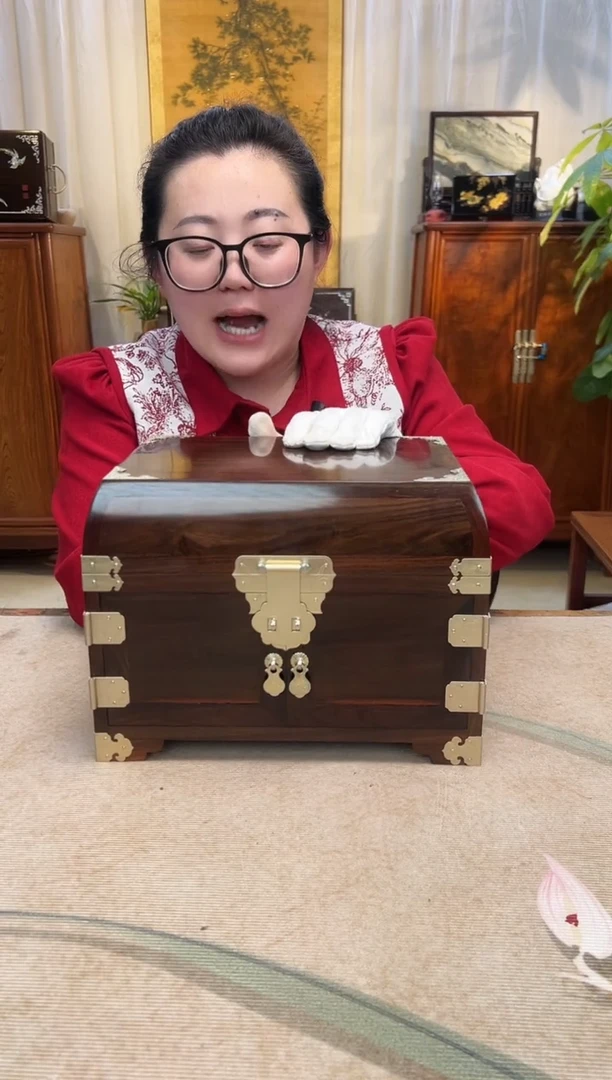 红酸枝木类成套家具大红酸枝 素面嫦娥奔月30×20×23