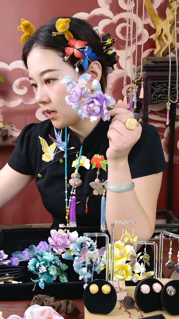 刺绣非遗绒花002