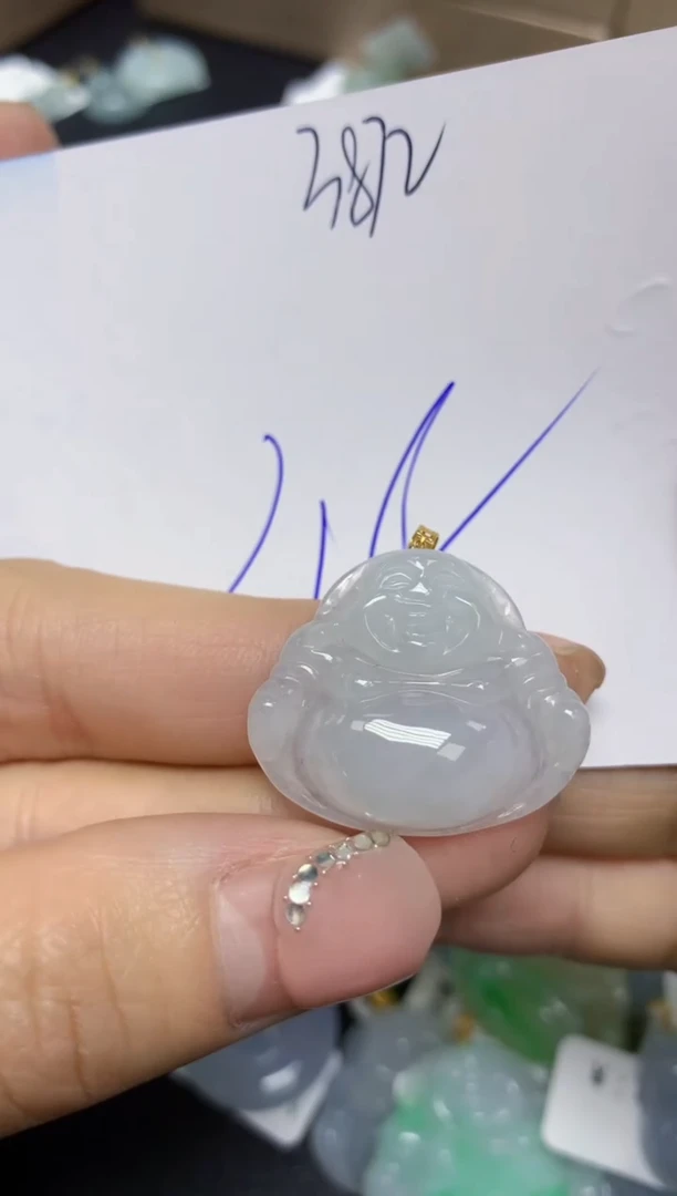 【闪购商品】翡翠挂件18K金镶嵌 天然翡翠A货