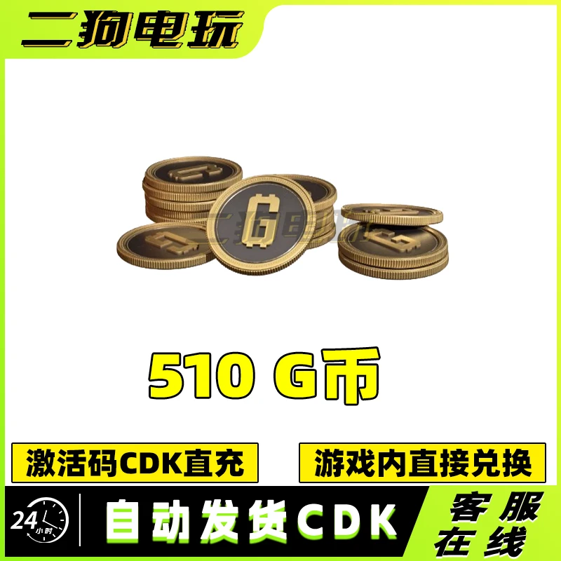 PUBGG币绝地求生510G币CDK吃鸡GB激活码箱子套装皮肤