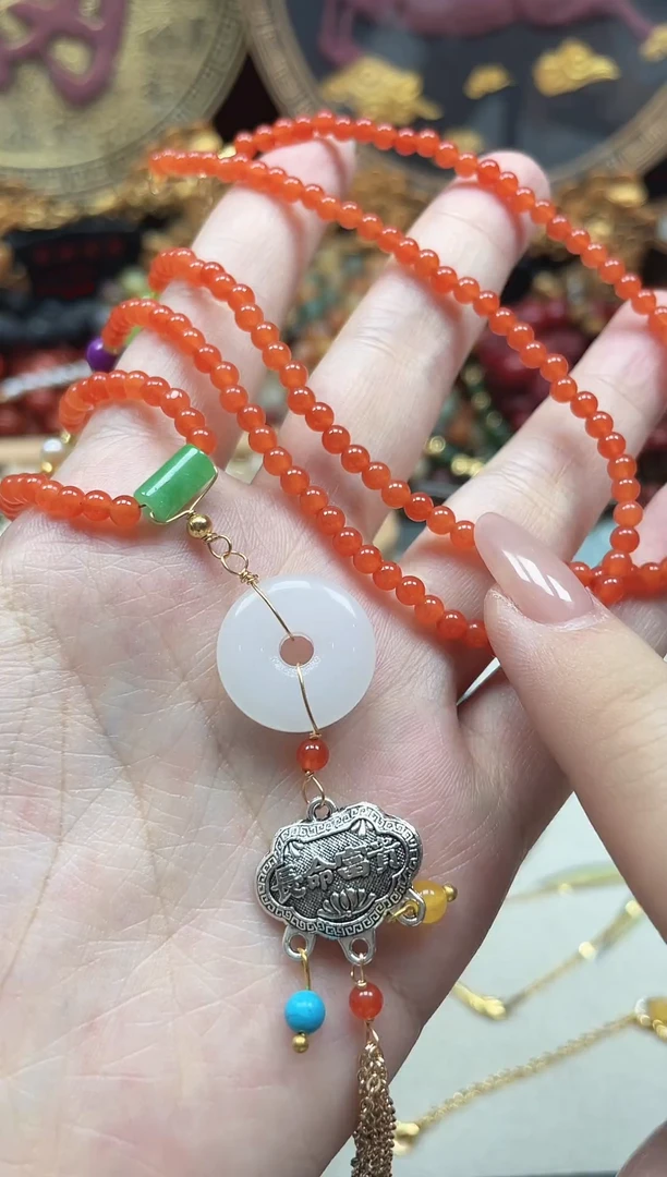 毛衣链未镶嵌南红玛瑙多样性发货拍一发一