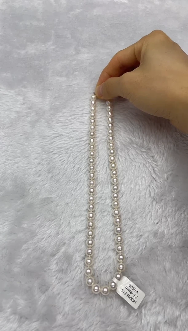 项链银S925镶嵌海水珍珠AK7.5-8mm