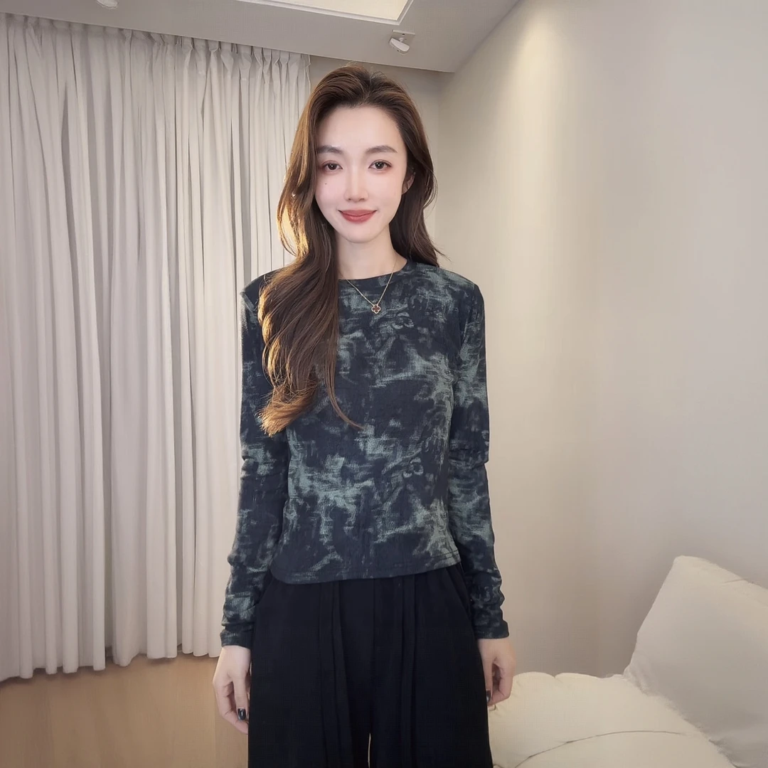 2025精选【靓丽party】扎染设计感时尚百搭特色上衣