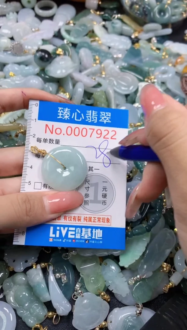 翡翠未镶嵌颈饰7922