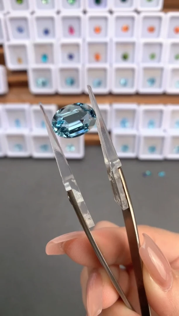 未镶嵌裸石定制海蓝宝石3.51ct