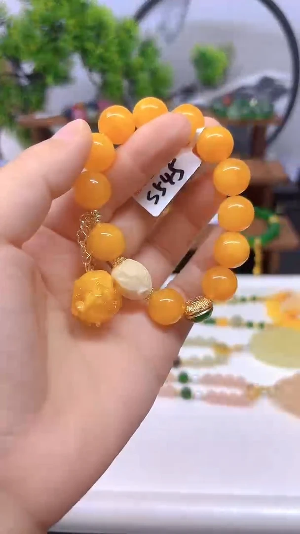 未镶嵌蜜蜡手链S545