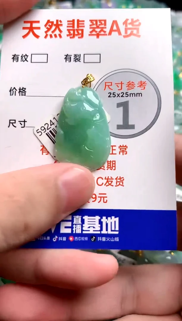 翡翠18K金镶嵌颈饰24000564