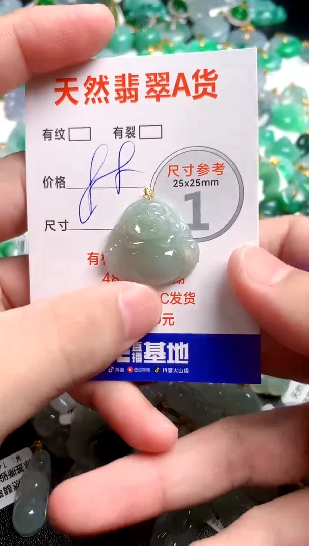 翡翠18K金镶嵌颈饰24000835