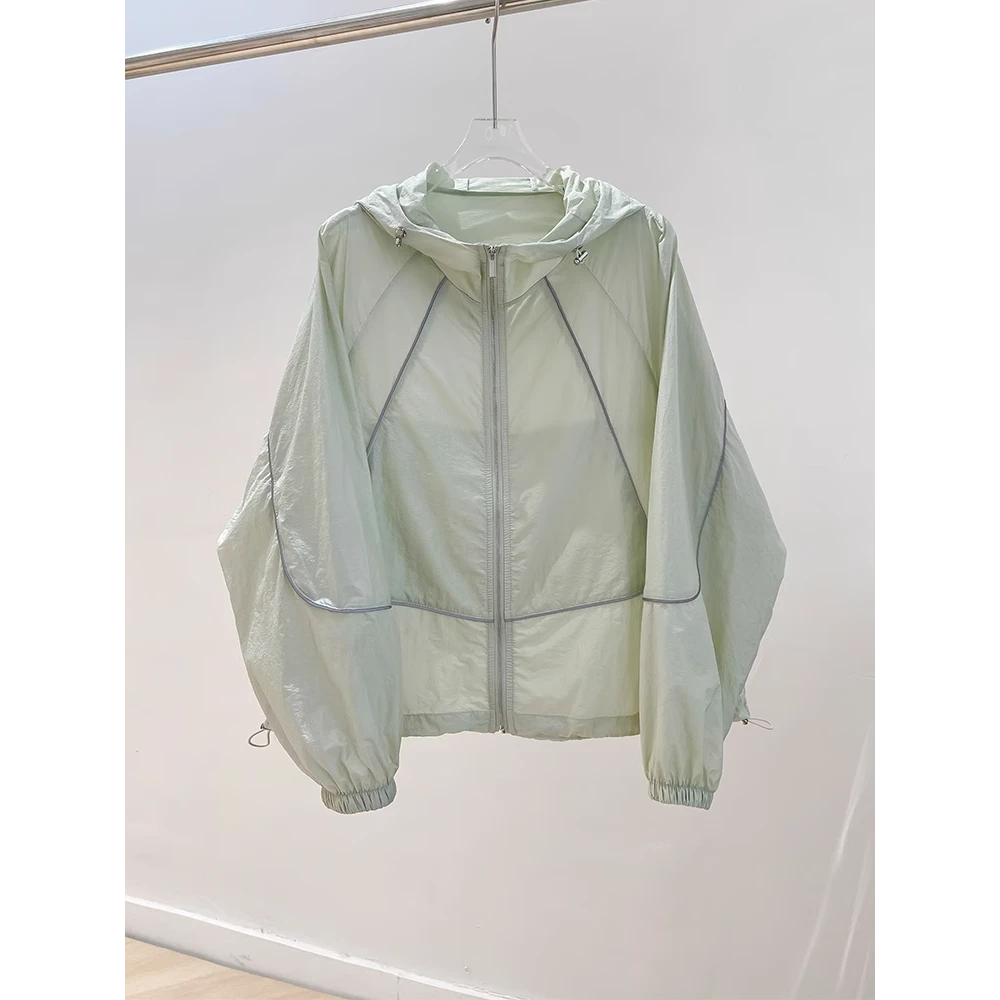 透气防晒衣女夏季薄款外套2025新款宽松百搭防晒服空调开衫冲锋衣