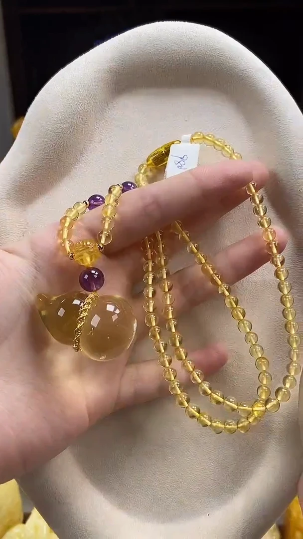 琥珀颈饰未镶嵌吊坠