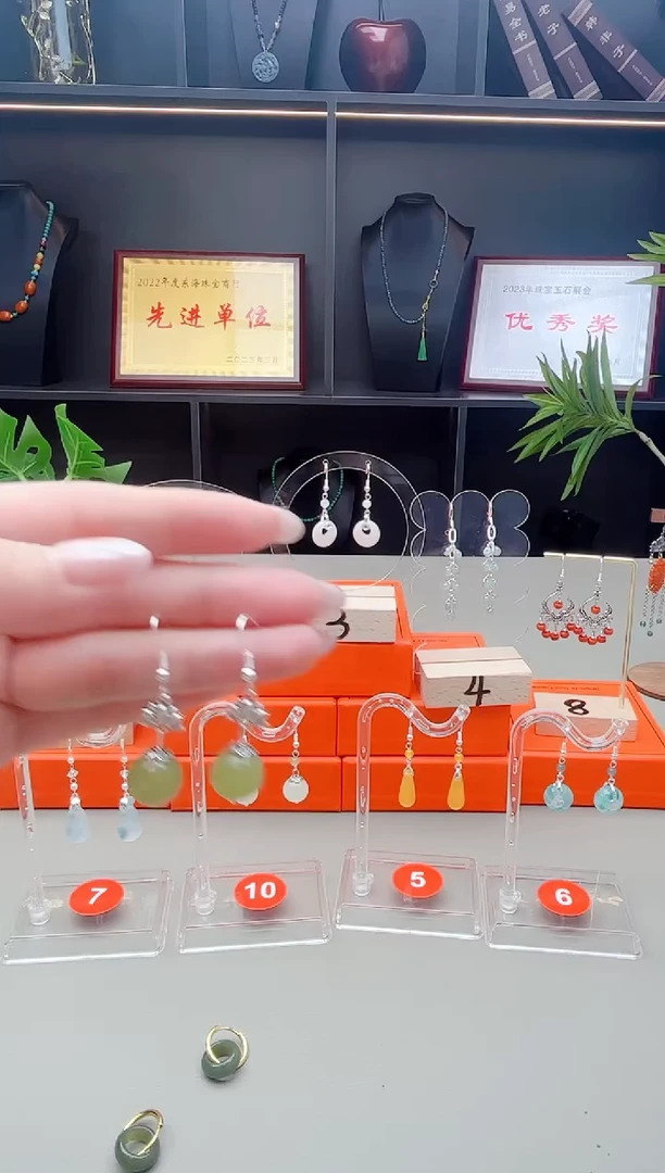 未镶嵌东陵石耳饰427