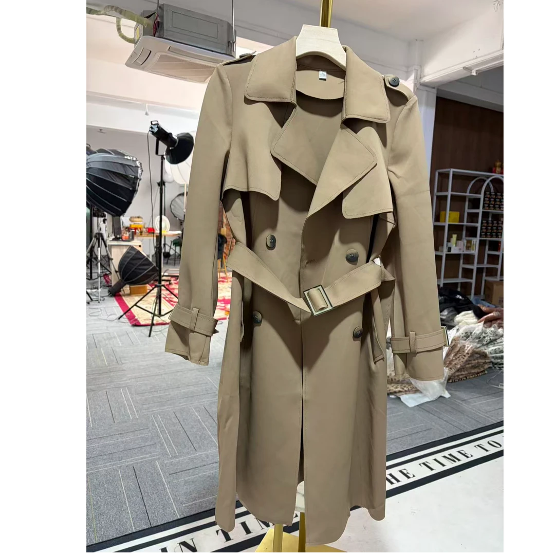 女士风衣女装中长款厚款欧美风网红经典女秋季