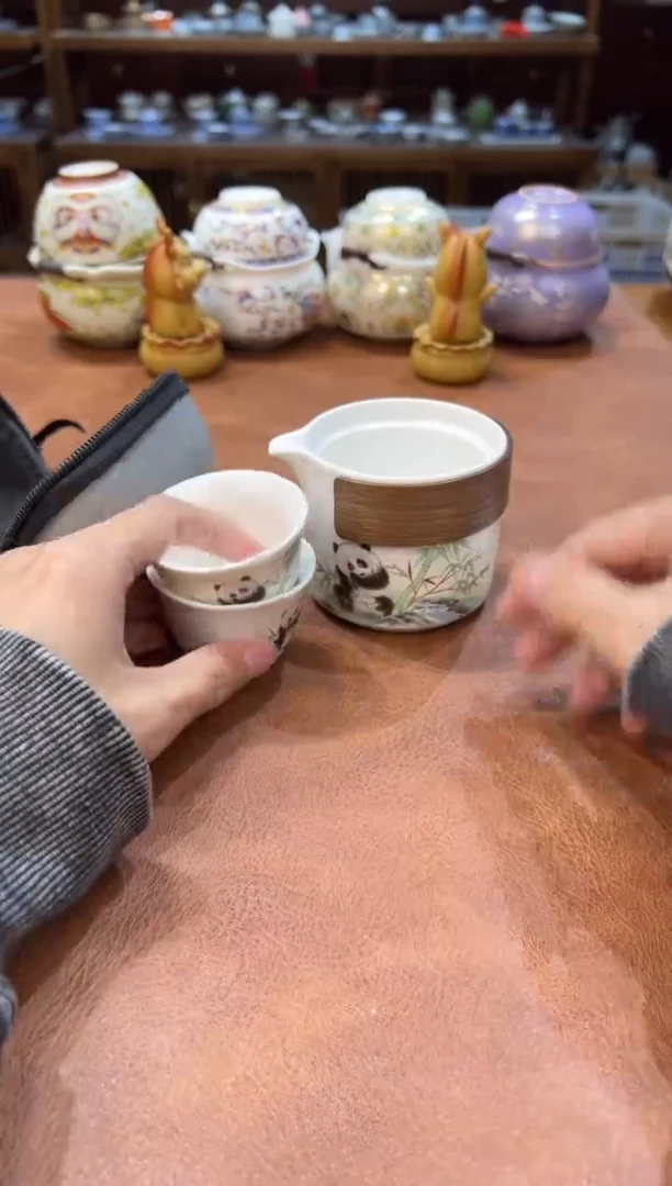 真的很便宜会开片的旅行茶具