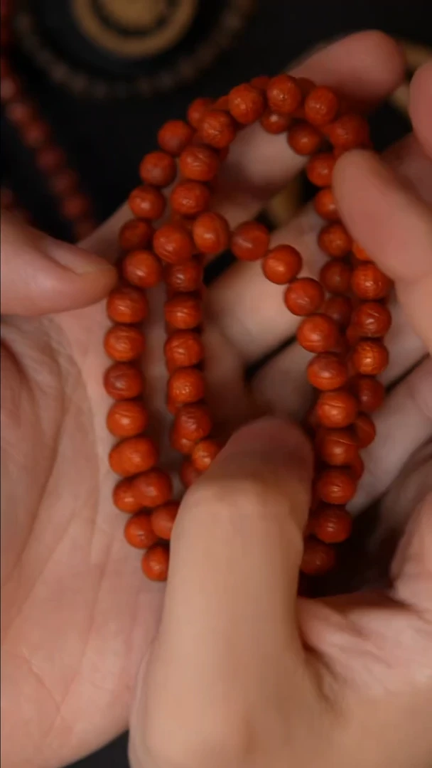 手串/手链小叶紫檀8mm长串108颗紫檀凤眼