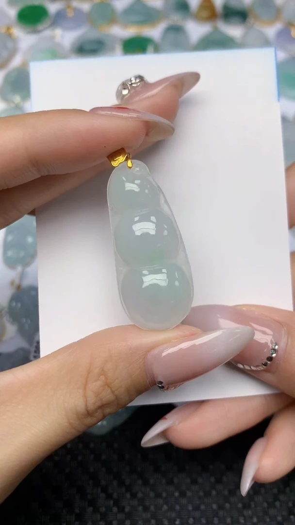 【闪购商品】翡翠颈饰18K金镶嵌 天然翡翠A货