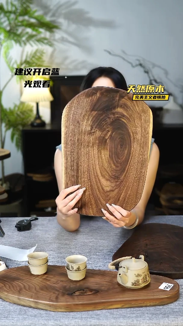 木北美黑胡桃原木.干裂疤结不属于商品质量问题完美主义者慎拍