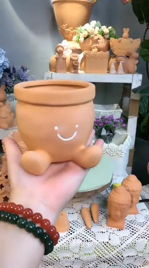 【闪购商品】微笑小花盆 口径10高度9