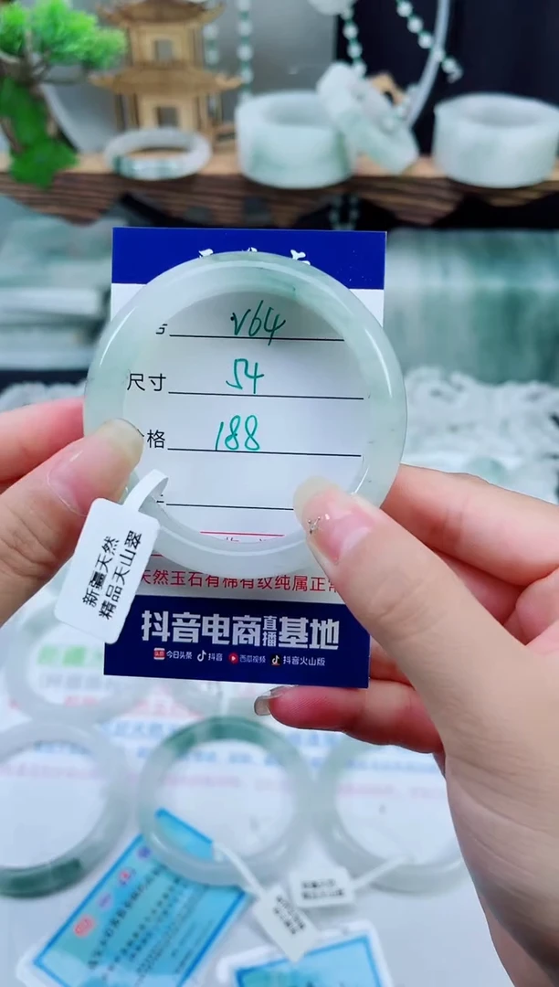 未镶嵌手镯石英质玉（天山翠）64