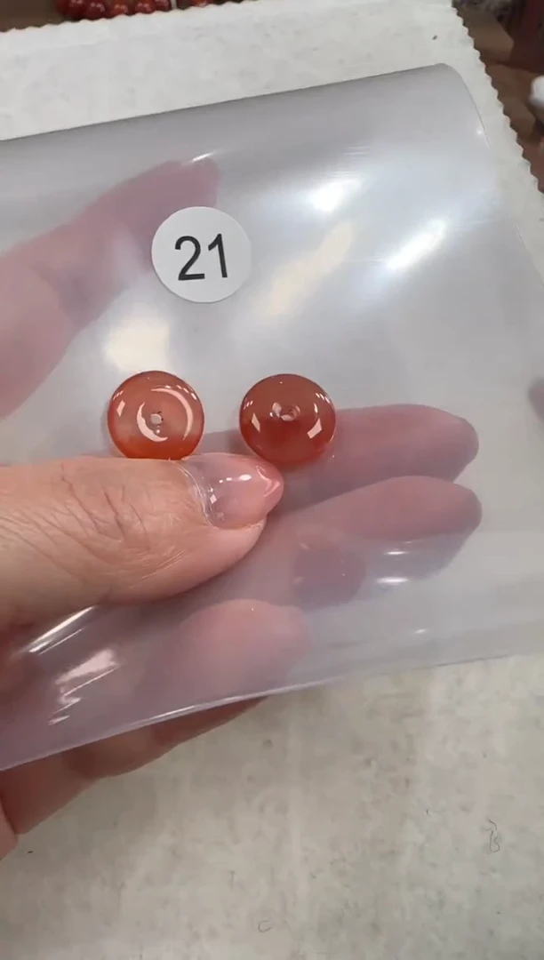 未镶嵌南红玛瑙珠宝半成品O*a原矿无优化无胶裂平安扣