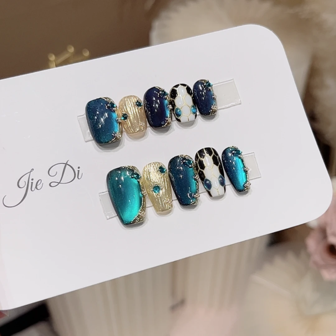 【萌蛇】姐弟设计师纯手工穿戴式美甲偏光布契拉提蛇头款CC22