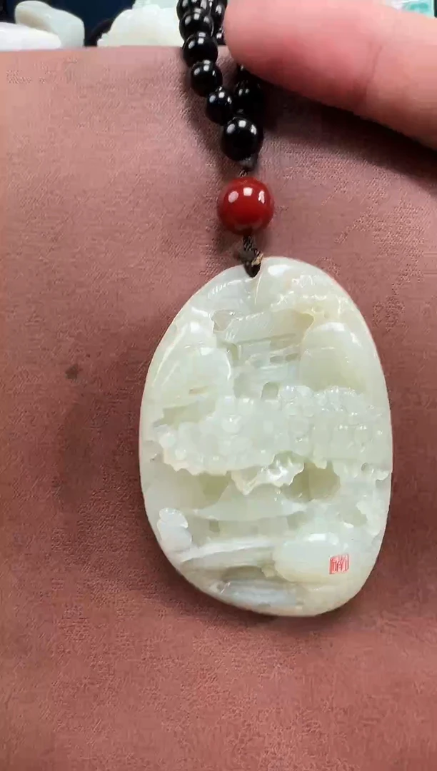 吊坠(不含链)未镶嵌和田玉无**住和田玉精品时尚挂坠