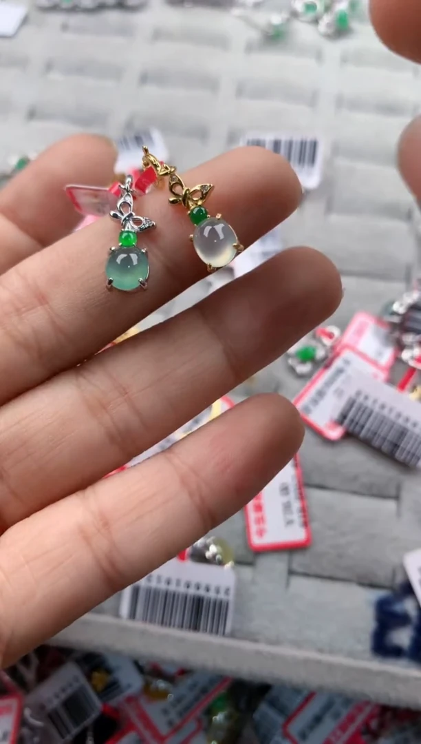 银S925镶嵌戒指翡翠2222             6