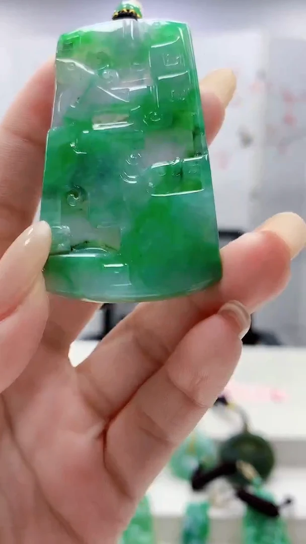 未镶嵌定制翡翠4898lr-毛货挂件103