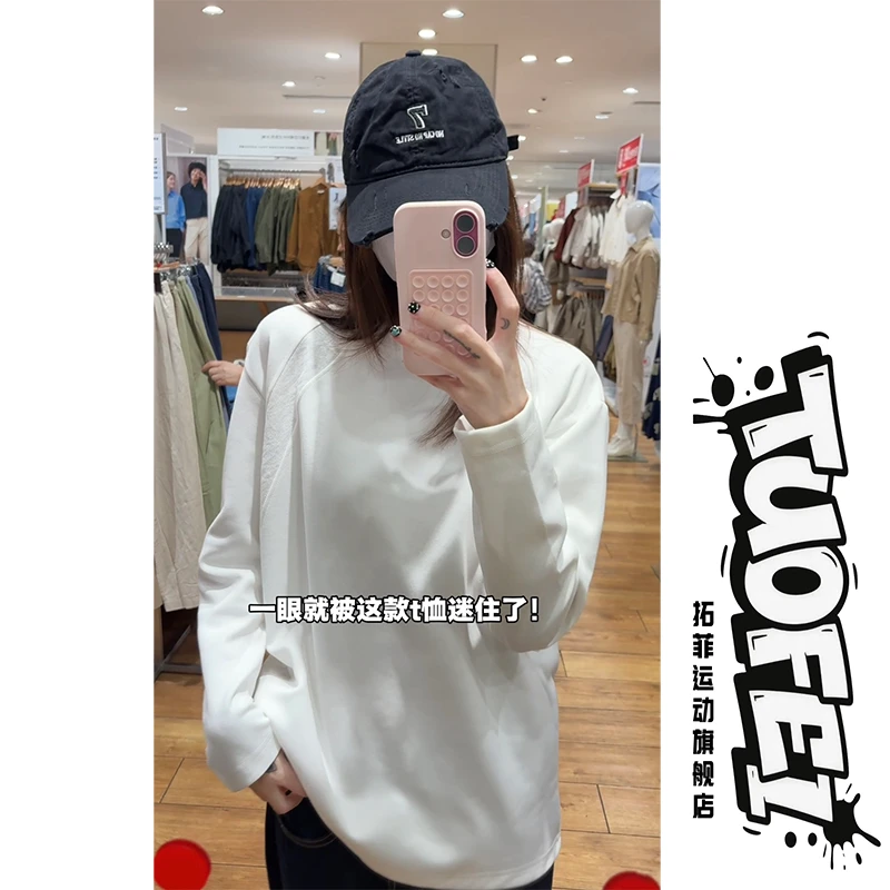 黑色解构拼接长袖t恤男款美式痞帅高级感正肩卫衣短宽boxy打底衫