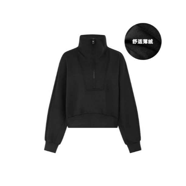 酷girl卫衣【棉花糖系列】空气层加绒保暖半拉链上衣