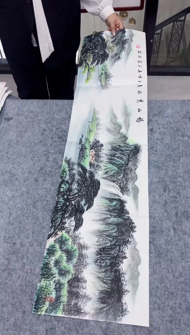 国画丹青专属福利-条幅福山秀水