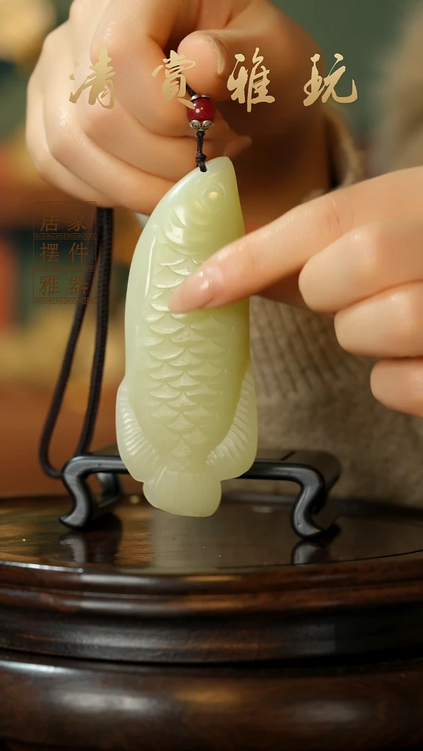 玉《金龙鱼手把》摆件