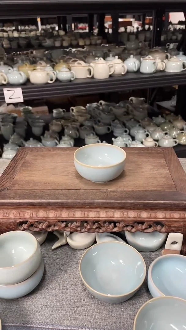 瓷片天蓝小满杯