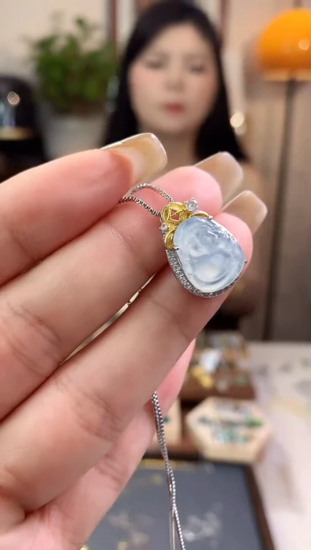 翡翠银S925镶嵌吊坠(不含链)吊坠