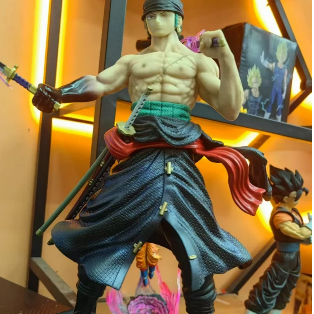 （现货） 海贼王 高约30cm 扛刀索隆 送双头雕 手办模玩