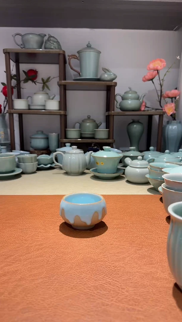 其他023熔岩杯 主人杯品茗杯 天青釉一级精品一