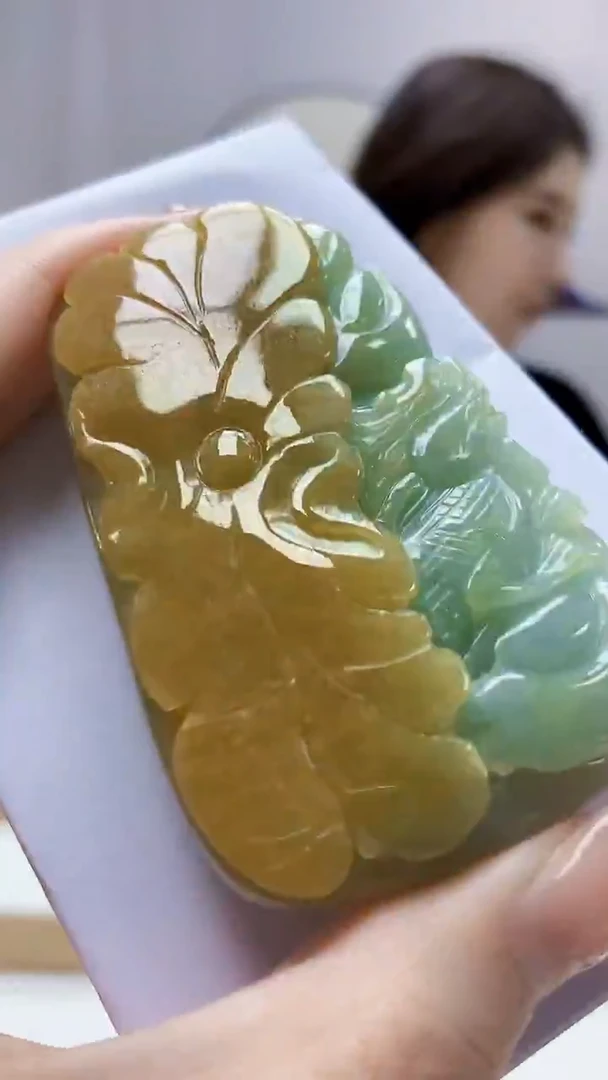 未镶嵌定制翡翠4829DD-毛货挂件55