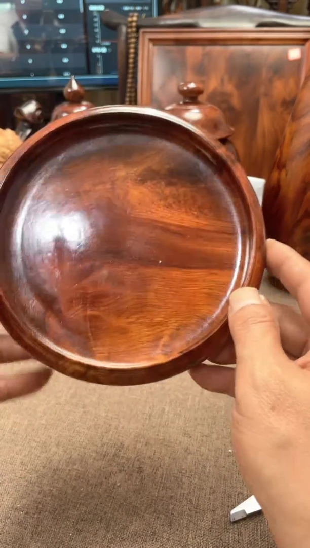 大果紫檀（缅甸花梨）笔洗16.4/2.7