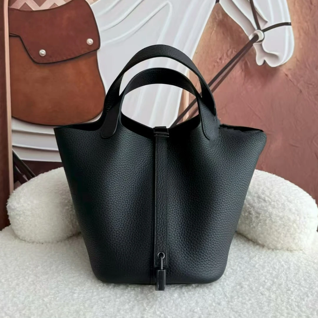95新 Hermes/爱马仕 青奢荟/so black 18菜篮子包/z刻/63245
