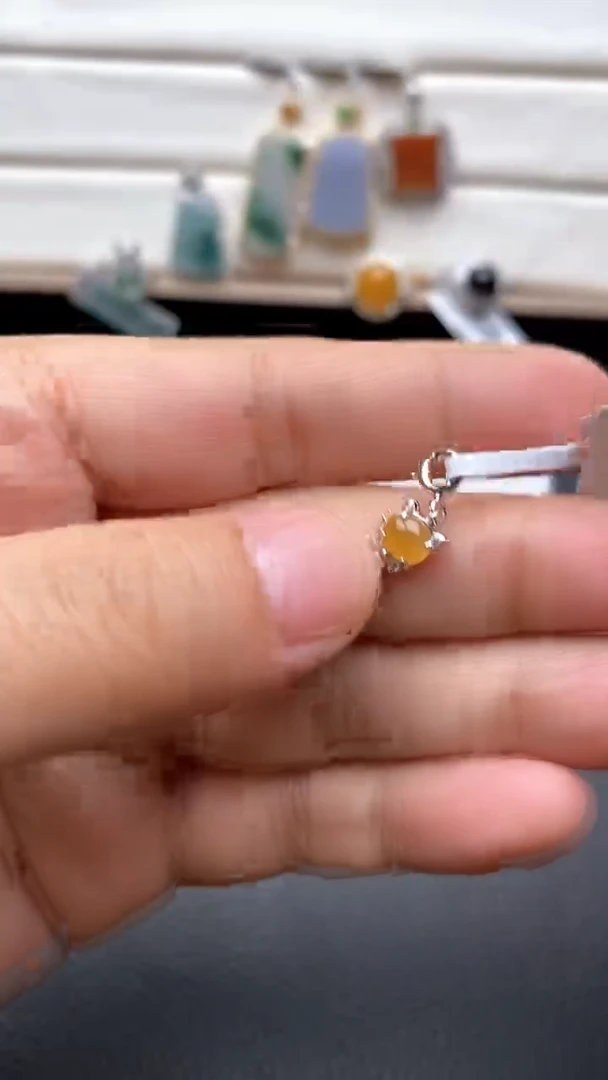 银S925镶嵌戒指翡翠1