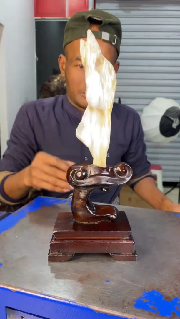 未镶嵌摆件硅化玉26