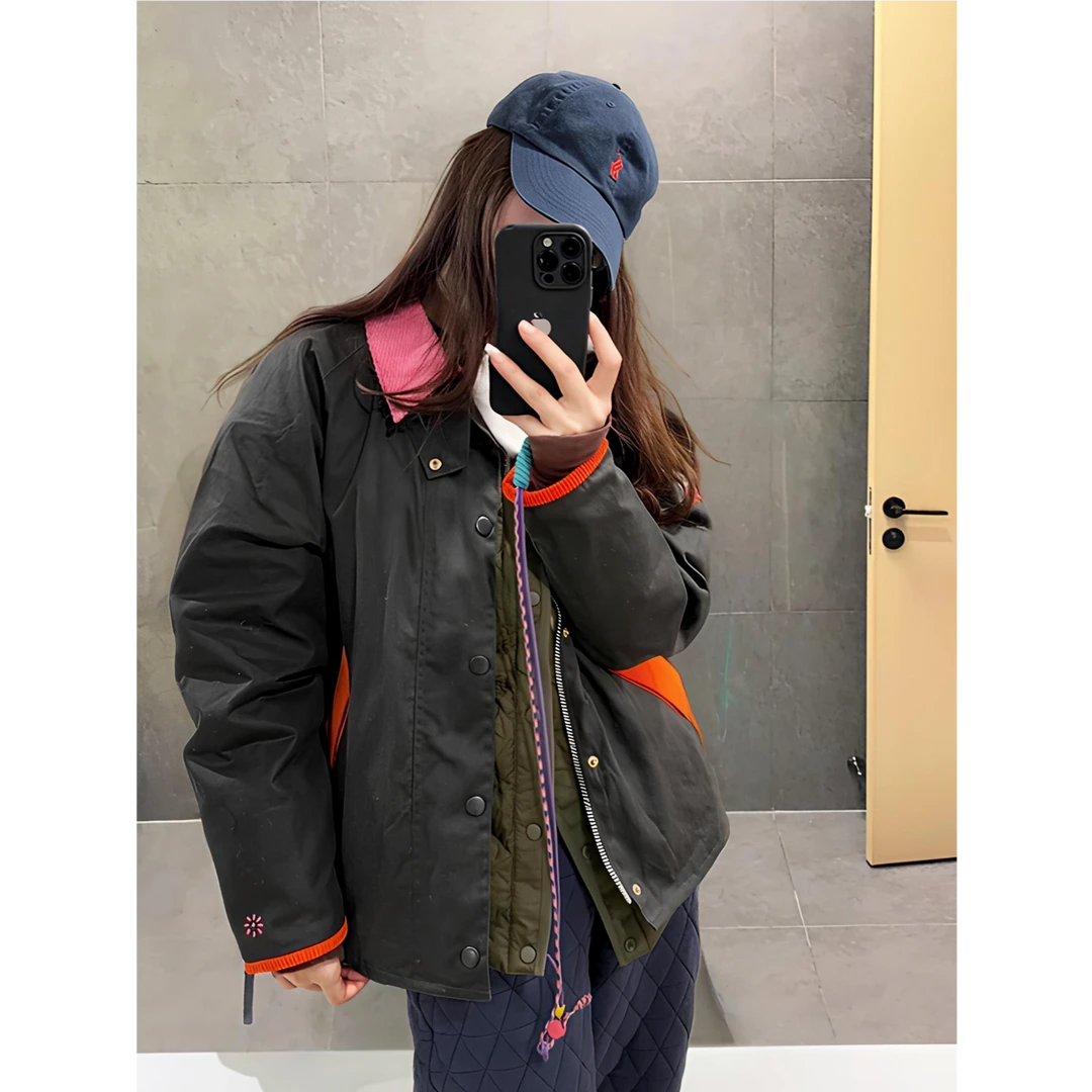 临典LDAB黑色工装夹克女2025春季新款高级感洋气休闲飞行员外套男