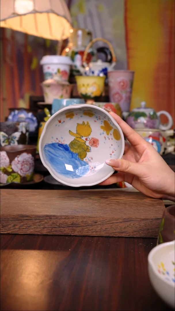杯子陶泥垚手作 景德镇手工手绘陶瓷器物