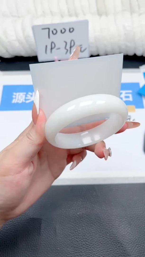 和田玉手镯未镶嵌142-宽胎羊脂白60.4