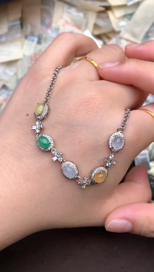 翡翠挂件银S925镶嵌—50