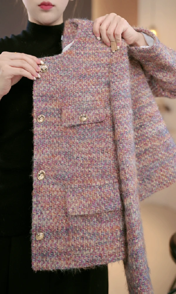 【MR】25春新款轻奢优雅大方显年轻精致小香风外套