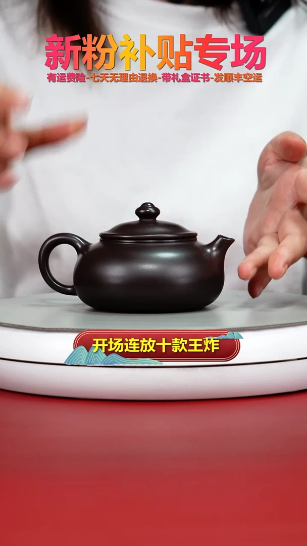 茶壶紫砂蒋静明赤龙血砂光素寒江200CC
